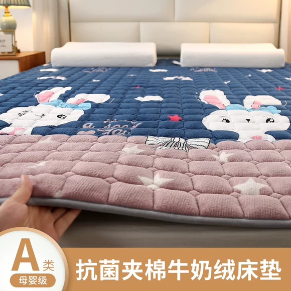 Là chống tĩnh lông cừu mat san hô chăn Sheets Quilt nệm pad đơn đôi cộng với nhung trên cả hai mặt của cọc - Nệm