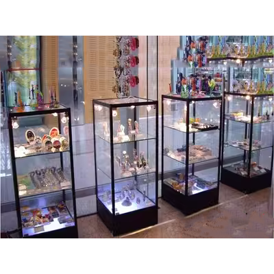 Cửa hàng trưng bày thủy tinh quà tặng trang sức trưng bày tủ đồ trang sức quầy tay mô hình đồ chơi bộ sưu tập tủ hàng hóa kệ kệ trưng bày gỗ