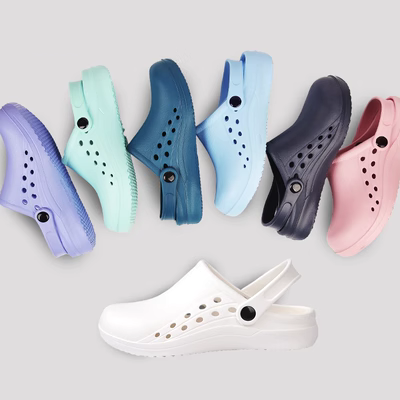 Giày phẫu thuật cánh bướm, Crocs, dép đi trong phòng mổ nữ, dép xỏ ngón nam, giày y tá chống trượt dép phòng sạch