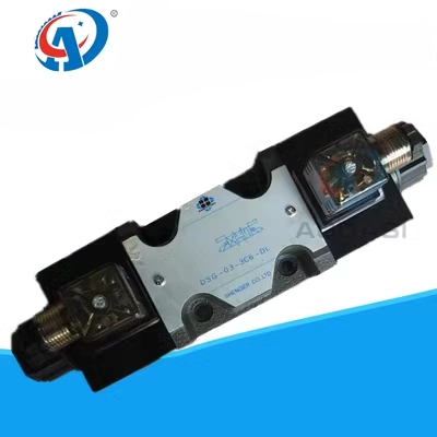 Van đảo chiều điện từ DSG-03-3C3462B3B Shentian mới có sẵn trong kho để điều khiển nâng hai chiều của xi lanh thủy lực.