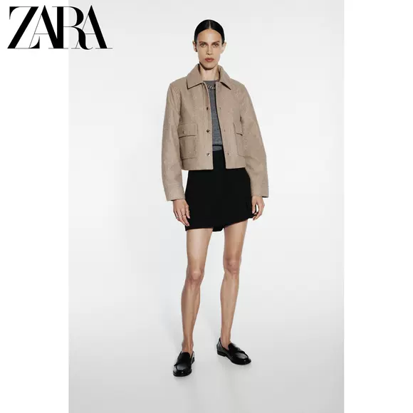 ZOJ được may thủ công hai mặt áo khoác len ngắn nữ áo khoác nhỏ mùa đông 2018 nữ nóng bỏng đặc biệt - Áo khoác ngắn