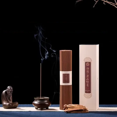 Puyun Ấn Độ Lao Sơn gỗ đàn hương 200g nằm hương Phật Phật Thần may mắn trong nhà hương thơm sạch - Sản phẩm hương liệu các loại trầm
