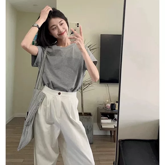 Trang web chính thức của cửa hàng Ama Shi 2019 xuân mới cổ cao sọc đáy áo sơ mi dài tay áo len - Áo / áo thun