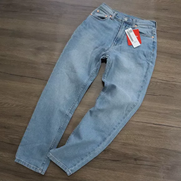 Quần áo mùa xuân nữ size lớn 9 điểm quần jeans trẻ em học sinh Phiên bản Hàn Quốc của quần ống suông rộng giản dị - Quần jean thời trang nữ 2021