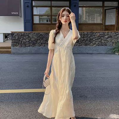 2018 Hàn Quốc ulzzang mùa thu và mùa đông quần áo mới nhỏ tươi dệt kim váy Han Fan cao eo khí Một từ váy các mẫu váy xòe cho người thấp