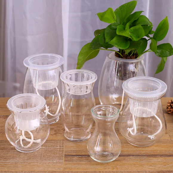 Treo giỏ gốm chậu hoa treo tường treo hoa treo tường xanh thủy canh trong nhà và ngoài trời dây treo tường - Vase / Bồn hoa & Kệ chậu nhựa trắng