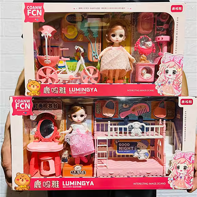 Búp bê Barbie đặt hộp quà lớn đám cưới trẻ em phòng tắm đồ chơi tắm nhà búp bê lâu đài - Búp bê / Phụ kiện búp bê có khớp