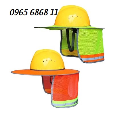 Mũ bảo hộ lao động phản quang vành rộng chống nắng mũ lao động thoáng khí mũ công nhân xây dựng