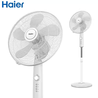 Haier quạt điện sàn quạt máy tính để bàn hộ gia đình quạt dọc lắc đầu sinh viên ký túc xá quạt bàn cơ khí quạt - Quạt điện quạt đèn