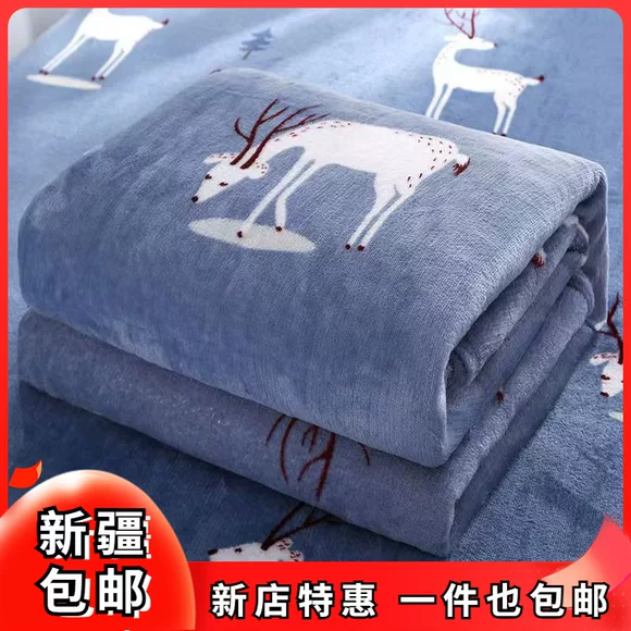 Mùa thu và mùa đông chăn flannel một mặt chăn lông cừu san hô chăn lông cừu loại dày