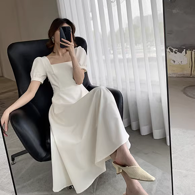 Văn học retro cải tiến Hanfu sườn xám đầm 2019 hè mới quốc gia Trung Quốc đĩa gió khóa phụ nữ phù hợp với trà Zen - váy đầm đầm hở lưng