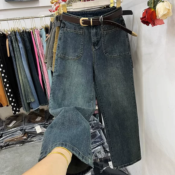 Quần short denim mới 2019 của phụ nữ mùa hè Phiên bản Hàn Quốc của quần lửng mỏng học sinh hoang dã cạp cao cạp cao quần rộng - Quần jean jean nữ