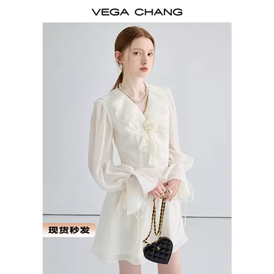 Xia 2019 thời trang mới của phụ nữ in voan mỏng thon dài voan một từ mùa hè - A-Line Váy đầm xòe công chúa cao cấp