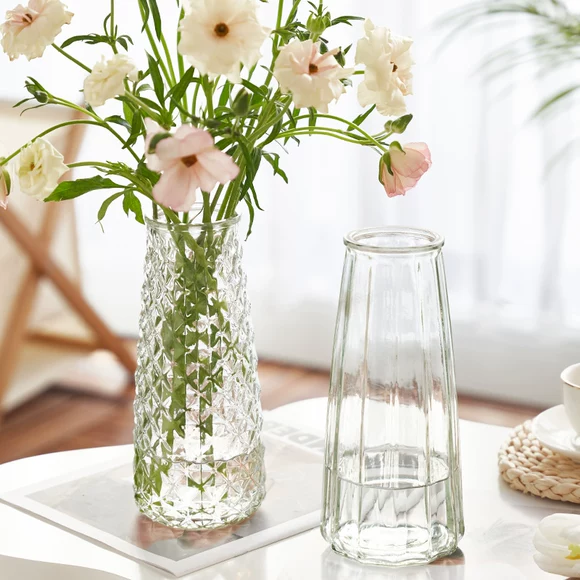 Phong cách Bắc Âu origami kính màu bình thủy tinh khô hoa cắm hoa cắm hoa phòng khách trang trí bàn - Vase / Bồn hoa & Kệ chậu hoa để bàn
