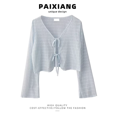 Fengjia Baifumei viên nang! Pháp thiết kế băng-len V-cổ vest + chic knit cardigan MZ0625 áo len cao cổ nữ hàn quốc