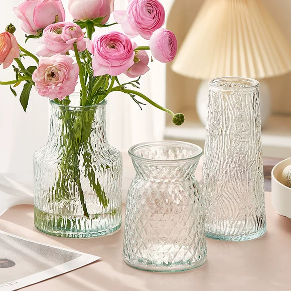 Hiện đại tối giản bình thủy tinh trang trí Nhà sáng tạo phòng khách hiên hoa cắm hoa Văn hóa nước cọ trắng chậu hoa - Vase / Bồn hoa & Kệ chậu hoa ban công