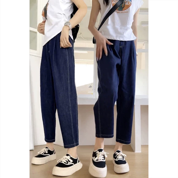 Quần jeans nữ Hàn Quốc đơn giản, quần lọt khe, quần ống suông thẳng mới 2019 - Quần jean quần short bò