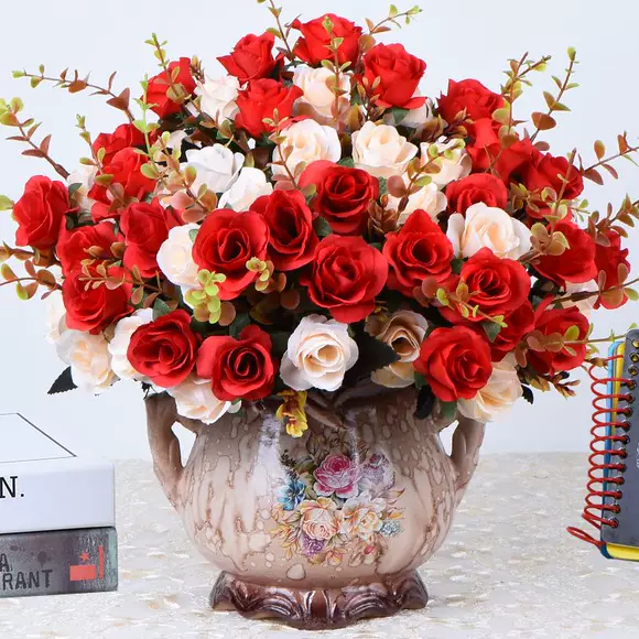 Hoa nhân tạo hoa tím bó hoa hoa cẩm tú cầu hoa chuỗi hoa cải xoong hoa lụa trang trí đám cưới vòm - Hoa nhân tạo / Cây / Trái cây bình hoa giả để bàn