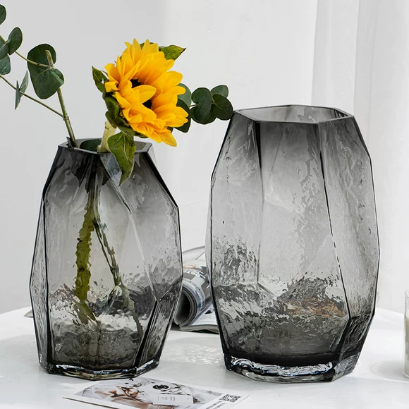 Bình thủy tinh sáng tạo châu Âu cây thủy canh xanh khô hoa chèn bình dụng cụ nhà hàng phòng khách trang trí đồ trang trí - Vase / Bồn hoa & Kệ chậu cây cảnh xi măng