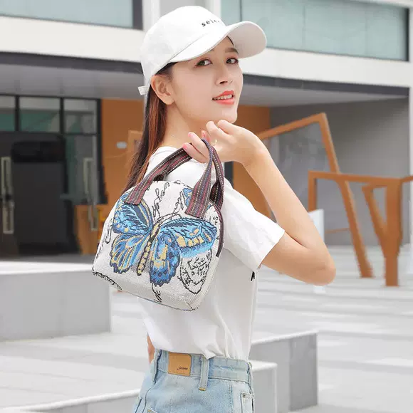 Túi không khí nước ngoài nữ nhỏ 2019 phiên bản Hàn Quốc mới của cô gái hoang dã túi vuông nhỏ thời trang chuỗi túi xách tay Messenger - Túi xách nữ